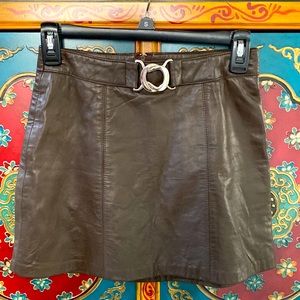 Vintage Leather Mini Skirt from the 1990’s